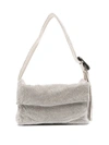 Benedetta Bruzziches Monique Grande Crystal Mesh Bag In Silver