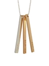 Eye Candy La Love, Believe, Hope Triple Bar Pendant Necklace