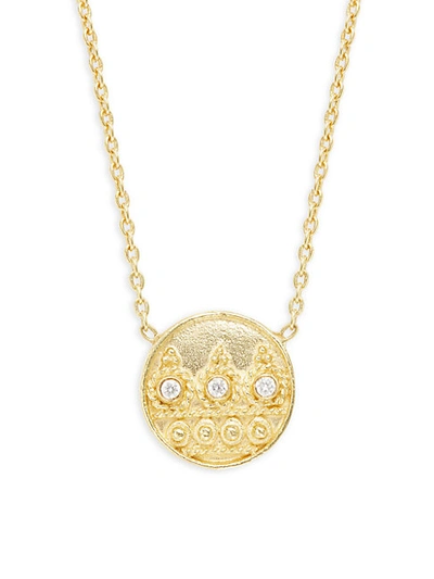 Amrapali 18k Yellow Gold & Diamond Pendant Necklace