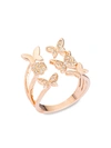 Eye Candy La Luxe Butterfly Brass & Crystal Ring