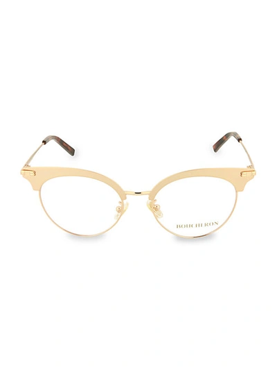 Boucheron Women's 50mm Cat Eye Novelty Optical Glasses In Gold