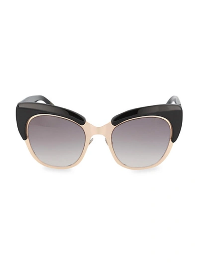 Pomellato 49mm Cat Eye Novelty Sunglasses In Black Black Grey