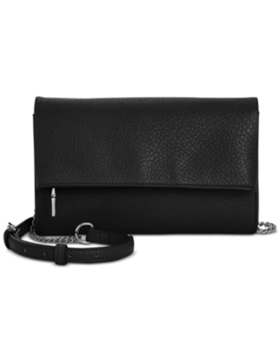 Inc International Concepts Averry Tunnel Convertible Clutch Crossbody, Created For Macy's In Black,silver
