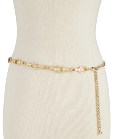 Inc International Concepts Metal Chain Belt, Created For Macy's In Gold