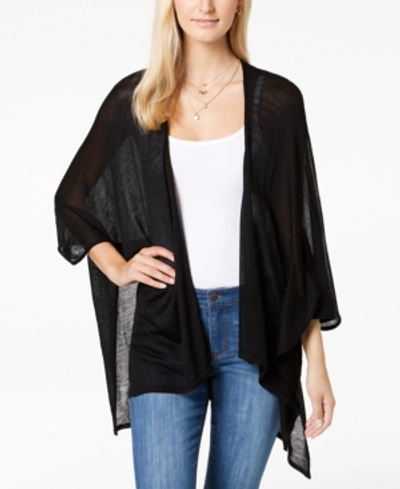 Inc International Concepts Knit Kimono, Created For Macy's In Black