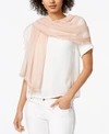Inc International Concepts Ruffle-edge Metallic Evening Wrap, Created For Macy's In Blush