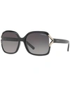 Sunglass Hut Collection Polarized Sunglasses , Hu2002 58 In Black/grey Gradient Polarized
