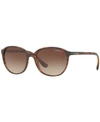Sunglass Hut Collection Sunglasses, Hu2003 55 In Brown/brown Gradient