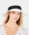 Dorfman Pacific Scala Grosgrain Ribbon Cloche In White