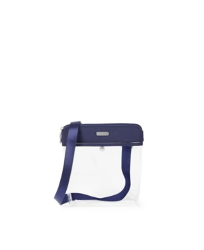 Baggallini Stadium Clear Pocket Crossbody In Dark Blue