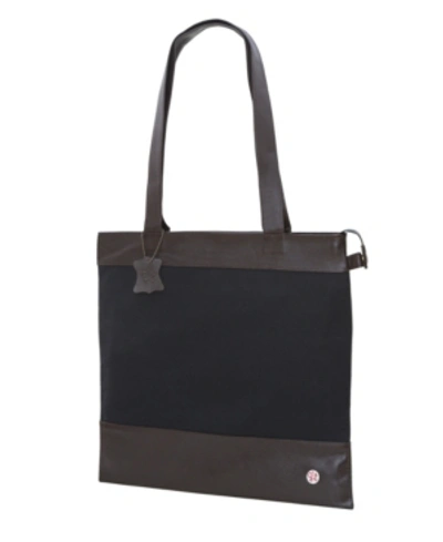 Token Waxed Graham Medium Tote Bag In Black