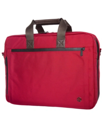Token Lawrence Large Laptop Bag With Back Zipper In Red