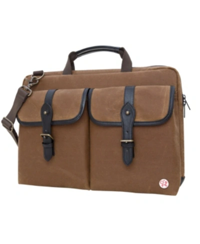 Token Waxed Knickerbocker 15" Laptop Bag In Brown