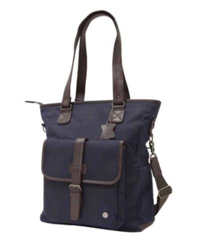Token Amsterdam Waxed Tote Bag In Navy