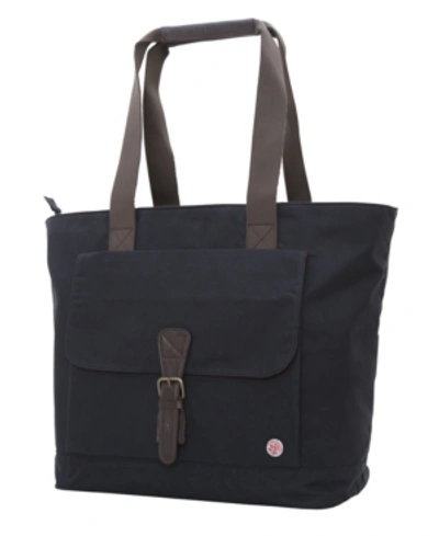 Token Waxed Montague Tote Bag In Black