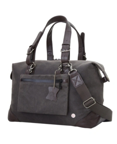 Token Lafayette Small Waxed Duffel Bag In Dark Brown