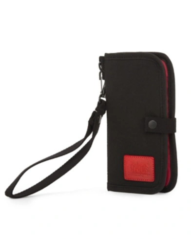 Manhattan Portage Waxed Nylon Continental Wallet In Black