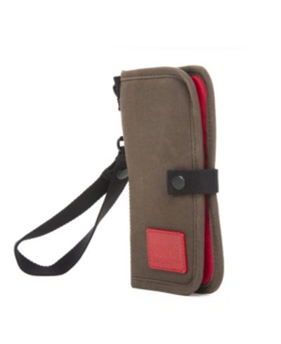 Manhattan Portage Waxed Nylon Continental Wallet In Dark Brown