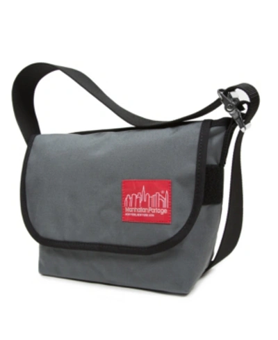 Manhattan Portage Small Herringbone Jr. Messenger Bag In Gray