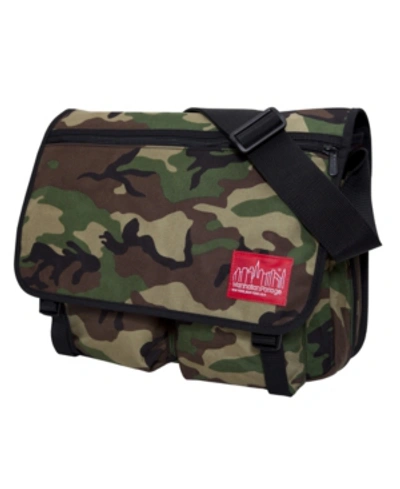 Manhattan Portage Large Europa Deluxe Bag With Back Zipper In Green Camo
