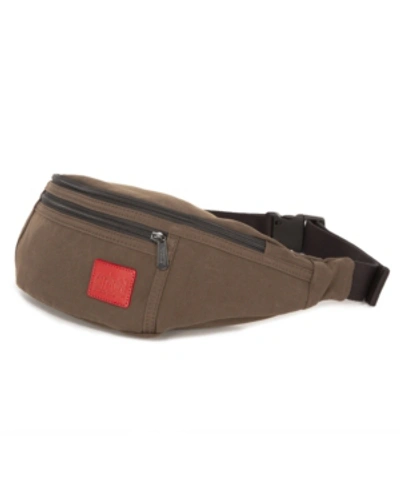 Manhattan Portage Waxed Nylon Alleycat Waist Bag In Dark Brown