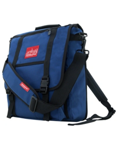 Manhattan Portage Commuter Laptop Bag With Back Zipper In Navy