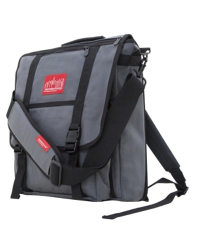 Manhattan Portage Commuter Laptop Bag With Back Zipper In Gray