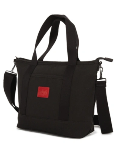 Manhattan Portage Small Waxed Nylon Ergo Tote In Black