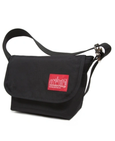 Manhattan Portage Small Herringbone Jr. Messenger Bag In Black