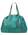 Old Trend Women's Genuine Leather Birch Tote Bag In Aqua