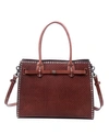 Old Trend Westland Leather Satchel Bag In Stone
