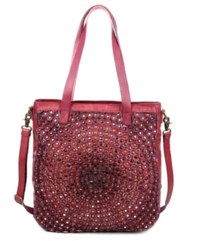 Old Trend Stellar Stud Leather Tote Bag In Orchid