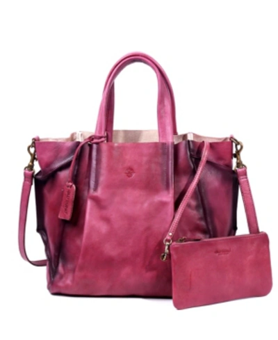Old Trend Sprout Land Leather Tote Bag In Orchid