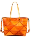 Old Trend Women's Genuine Leather Prism Tote Bag In Chestnut
