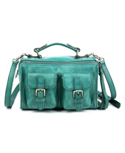 Old Trend Women's Genuine Leather Las Luna Crossbody Bag In Aqua