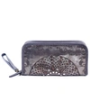 Old Trend Mola Leather Clutch In Silver