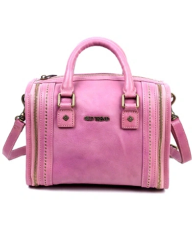 Old Trend Women's Genuine Leather Mini Trunk Crossbody Bag In Orchid