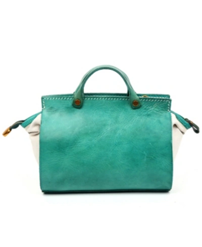 Old Trend Women's Genuine Leather Out West Satchel Bag In Aqua