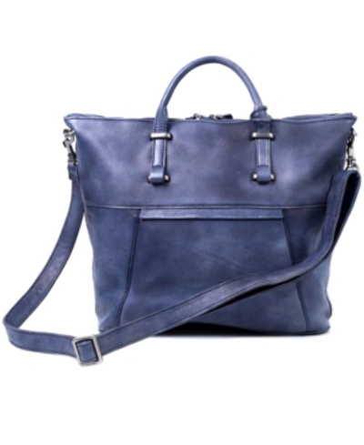 Old Trend Sunny Grove Leather Crossbody Bag In Navy