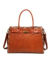 Old Trend Westland Leather Satchel Bag In Camel