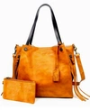 Old Trend Women's Genuine Leather Daisy Tote Bag In Chestnut
