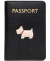 RADLEY LONDON WOMEN'S HERITAGE DOG OUTLINE LEATHER PASSPORT COVER