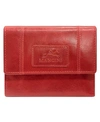 Mancini Casablanca Collection Rfid Secure Ladies Small Clutch Wallet In Red