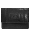 Mancini Casablanca Collection Rfid Secure Ladies Small Clutch Wallet In Black