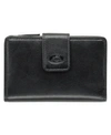 Mancini Casablanca Collection Rfid Secure Ladies Medium Clutch Wallet In Black