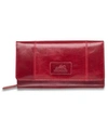 Mancini Casablanca Collection Rfid Secure Ladies Clutch Wallet In Red