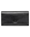 Mancini Equestrian-2 Collection Rfid Secure Trifold Checkbook Wallet In Black