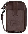 Mancini Casablanca Collection Rfid Secure Cell Phone Wallet In Brown