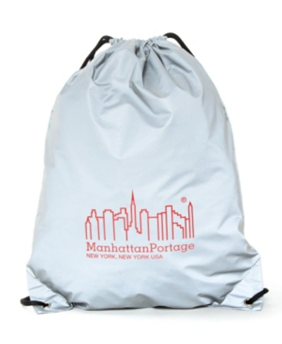 Manhattan Portage Luminosity Drawstring Bag In Silver-tone
