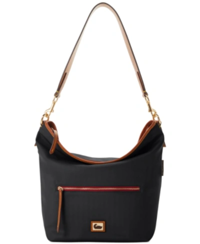 Dooney & Bourke Wayfarer Nylon Small Hobo Crossbody In Black/gold